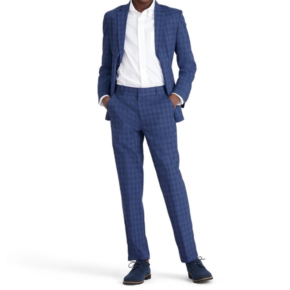 Nautica Big Boys Chalk Striped Check Suit, 2 Piece Set - Picture 7 of 7